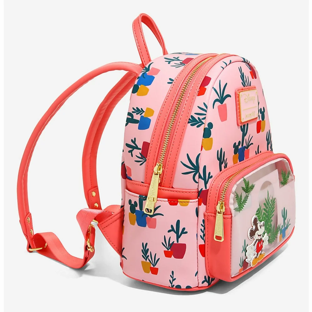 Loungefly Disney Mickey Cactus mini backpack and cardholder